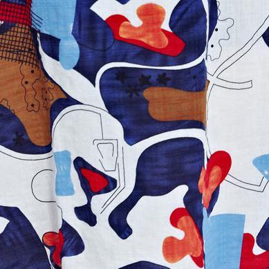 2018multi color pure cotton dress plus size clothing shirt dress casual big hem o neck cotton clothing - SooLinen