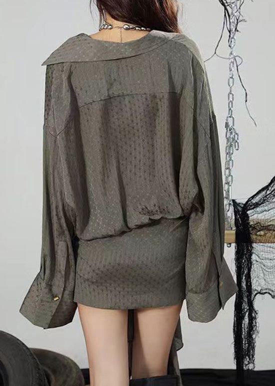 2025 Original Design Unique Shirt Wrap Hip Dress Summer