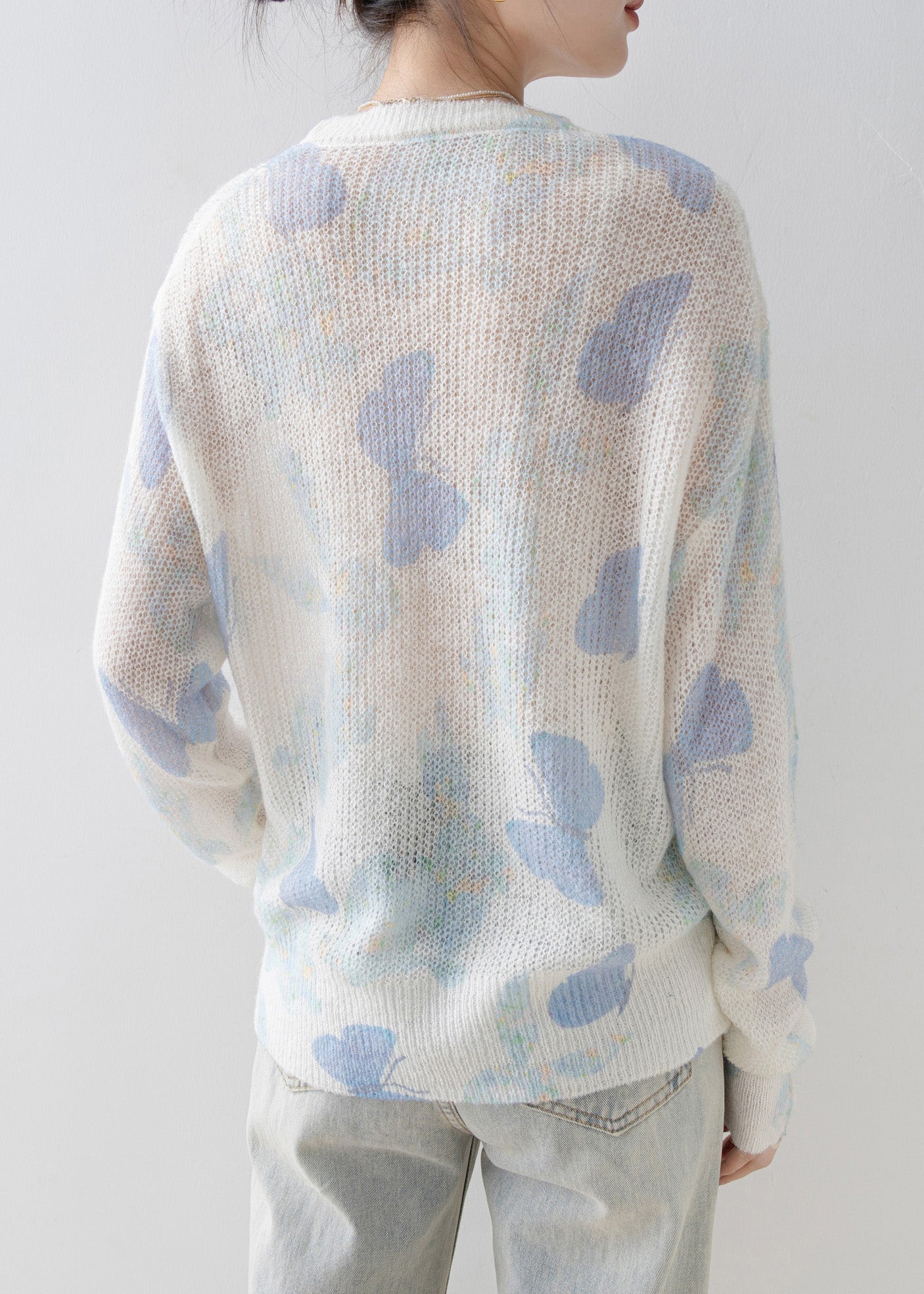 2025 New Stylish O Neck Sequins Knit Top Spring