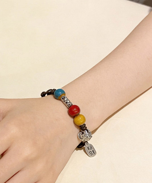 2026 New Sterling Silver Weave Ceramic Charm Bracelet