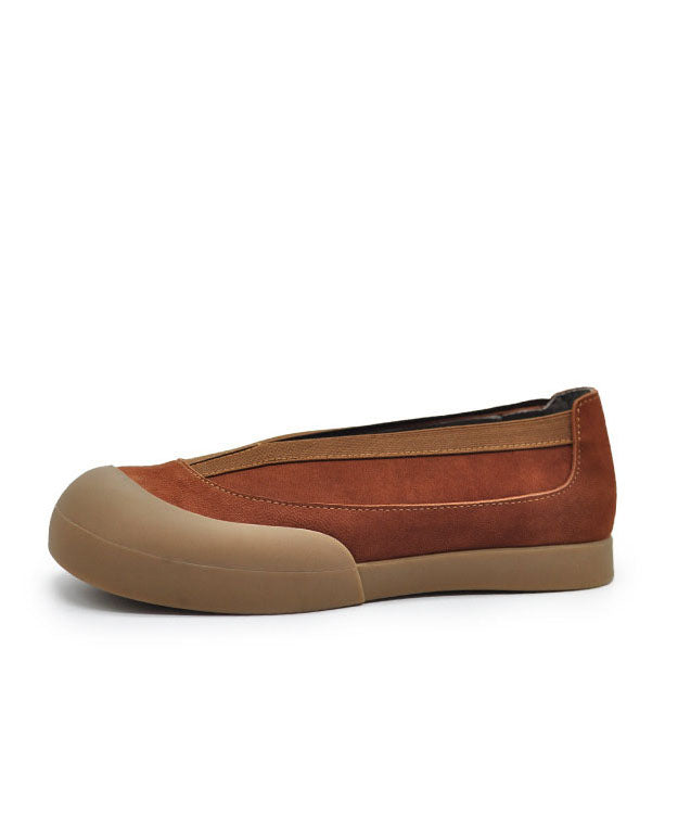 2026 Splicing Comfy Loafer Shoes Caramel Sheepskin
