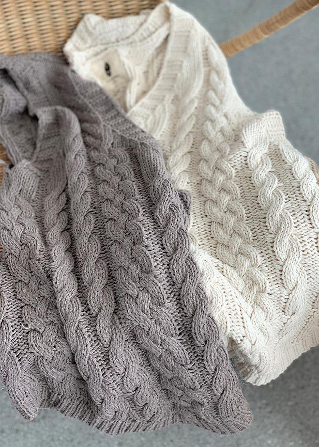 Aesthetic gray clothes v neck sleeveless oversized knitwear - SooLinen