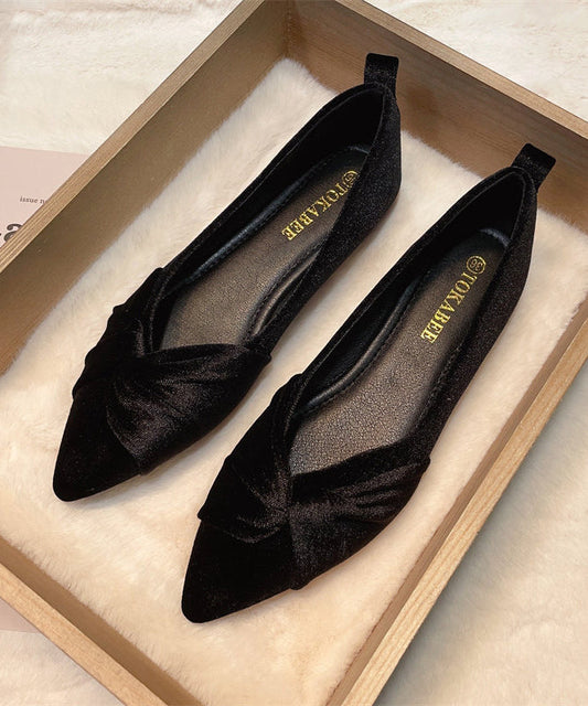 Beautiful Red Flat Shoes Pointed Toe Women Splicing