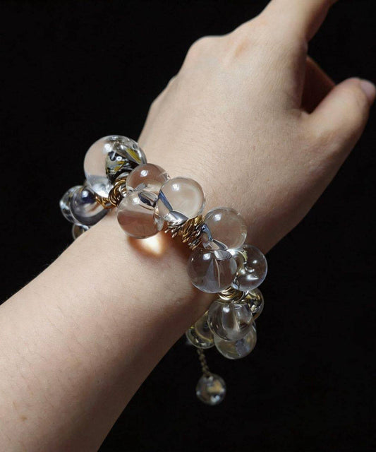 Beautiful Transparent Resin Ball Alloy Beading Charm Bracelet