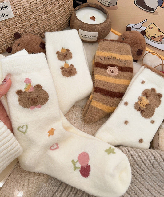 Beautiful Versatile Jacquard Cotton Crew Socks