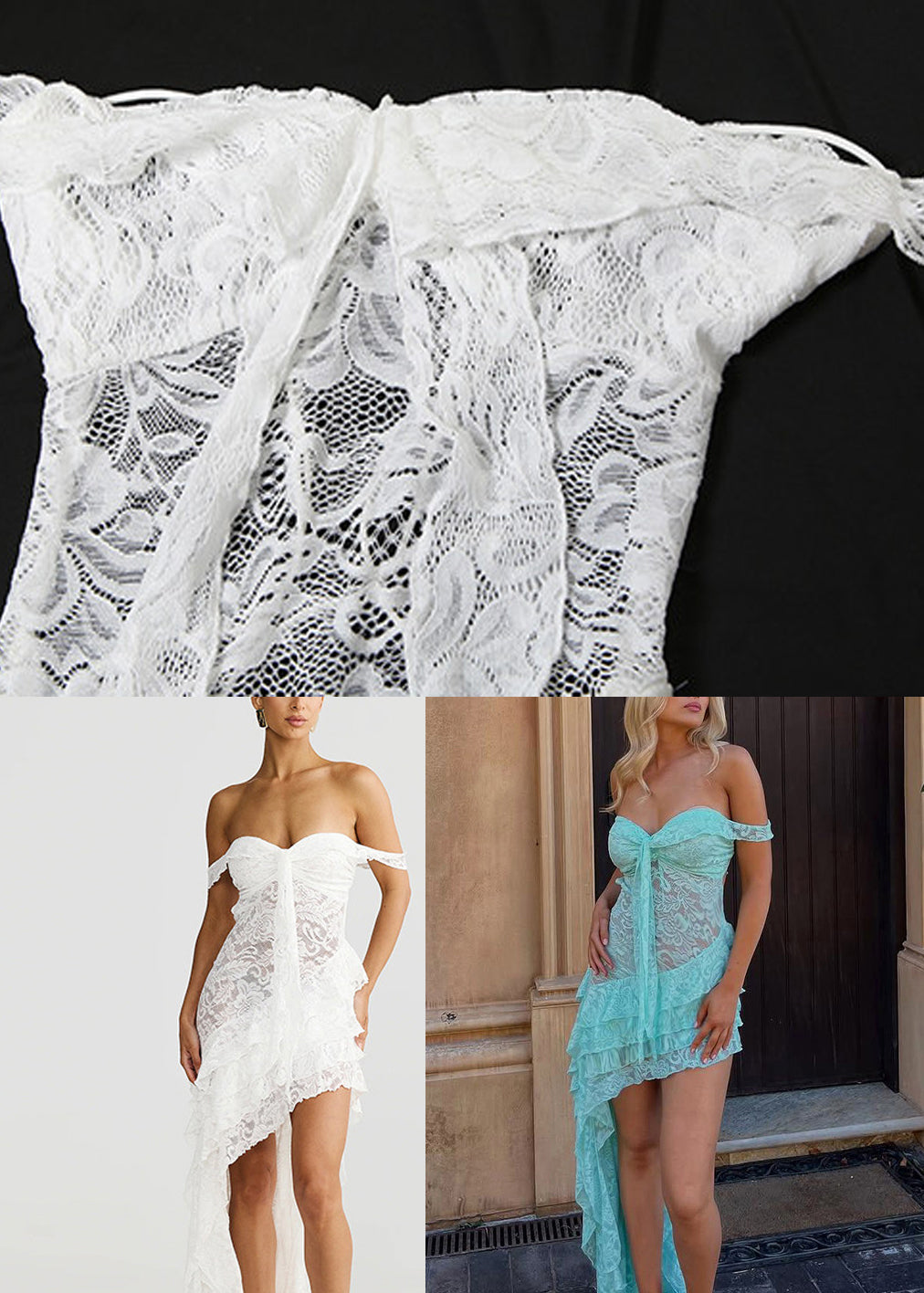 Bohemian White Tie Lace Lace Maxi Dress Summer