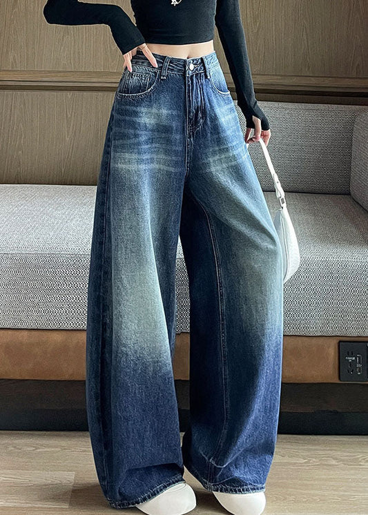 Boho Navy Oversized Denim Harem Pants Fall