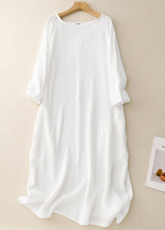 Boutique Blackish Green Oversized Cotton Holiday Dress Spring