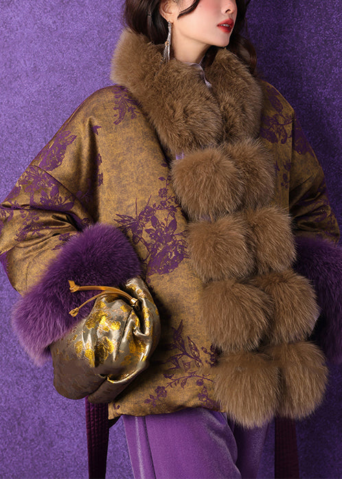 Boutique Brown Warm Fuzzy Ball Fox Hair Shawl