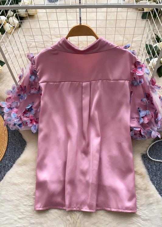 Boutique Purple Sequins Print Tulle Top Summer