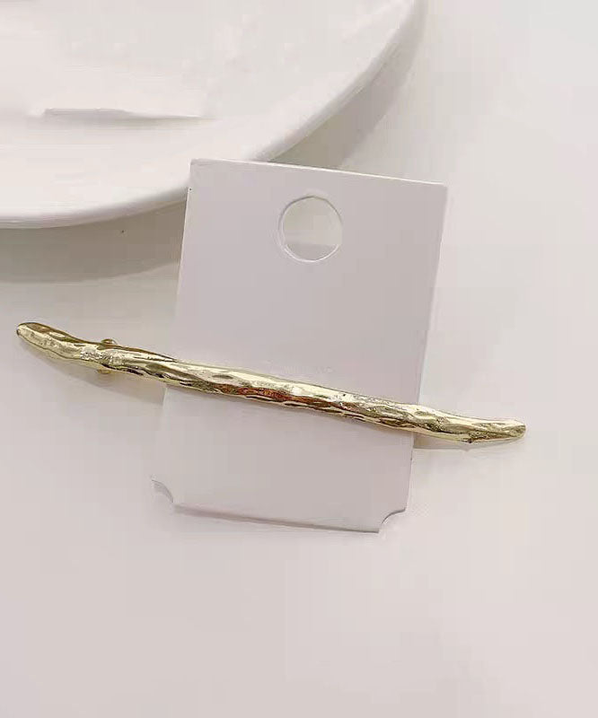 Brief Gold Copper Overgild Asymmetrical Hairpin