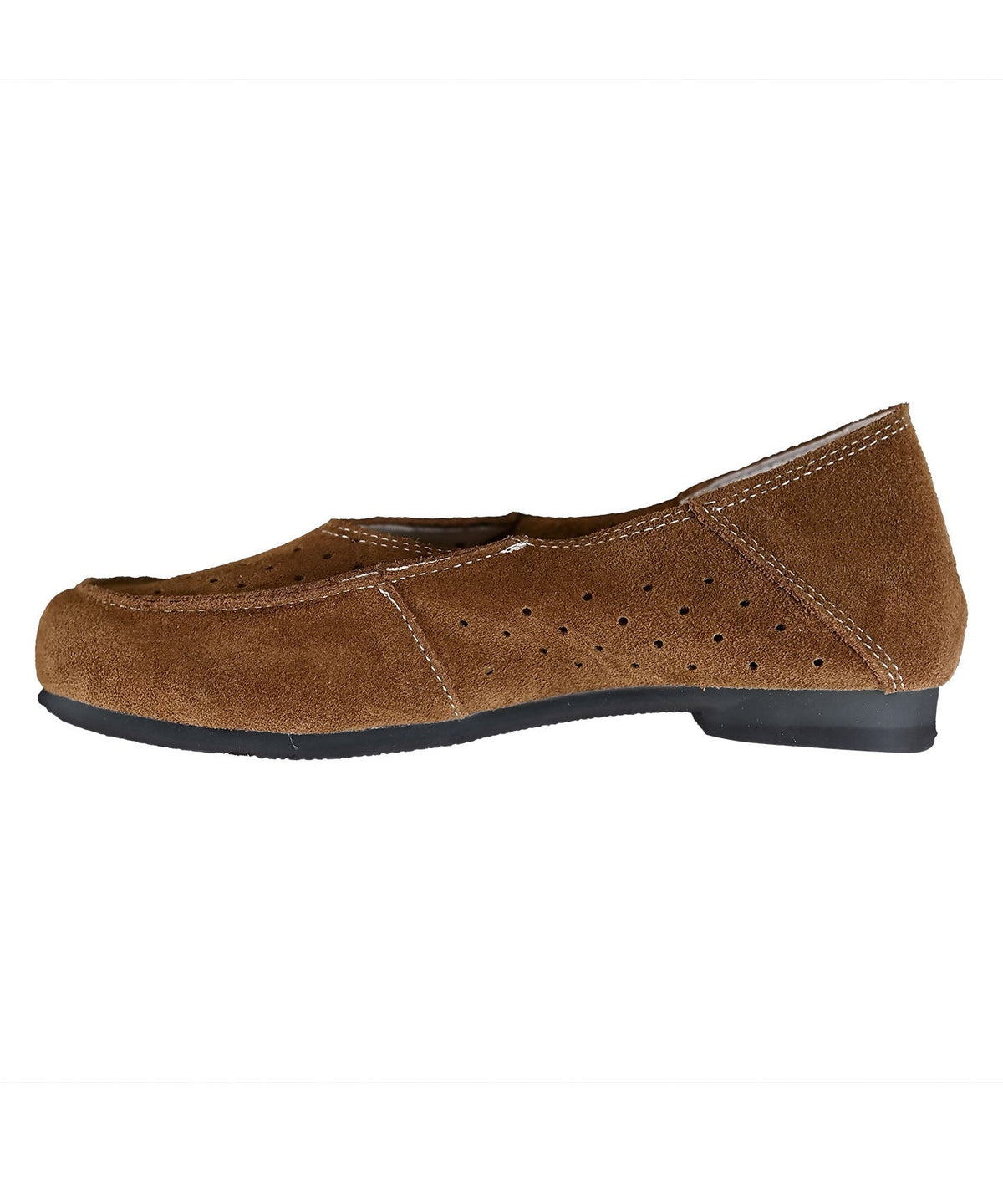 Brown Flat Shoes For Women Faux Leather Stylish Hollow Out Flat Shoes For Women