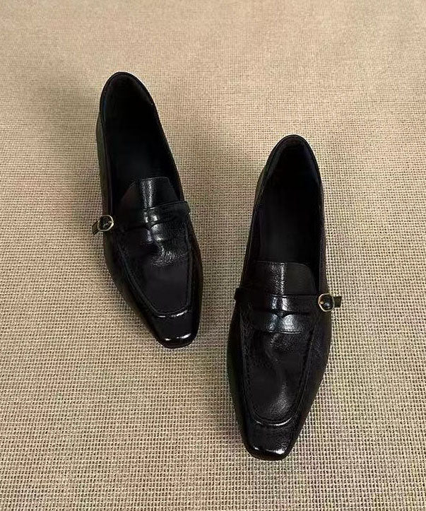 Brown Loafer Shoes Faux Leather Plus Size Loafers For Women