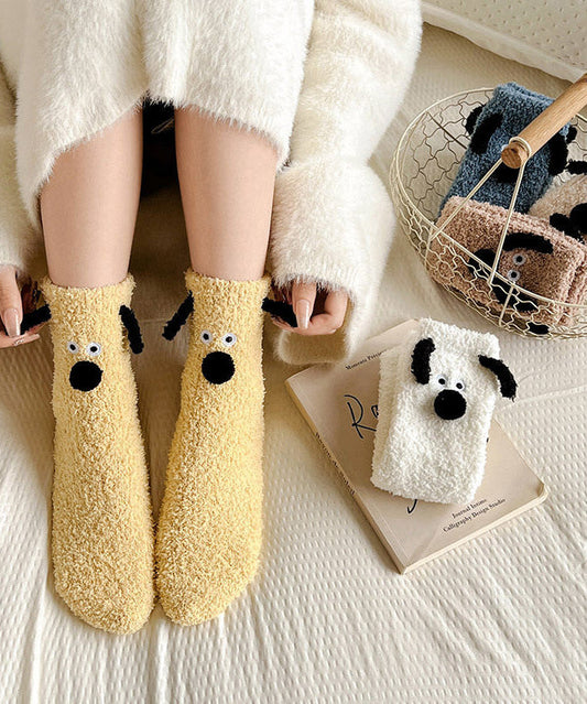 Chic Cartoon Thick Warm Fuzzy Fur Fluffy Mid Calf Socks