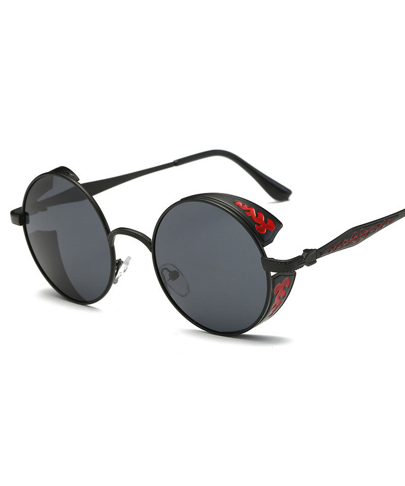 Chic Punk Round Women's Polarized Sunglasses Dazzling Colors