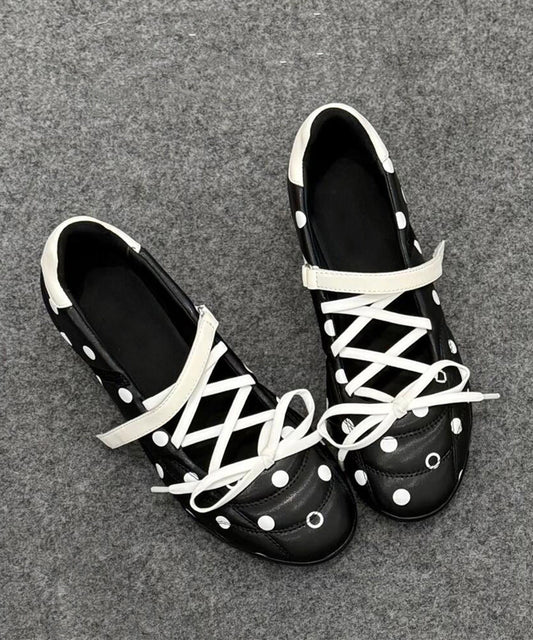 Chic White Faux Leather Lace Up Splicing High Heels