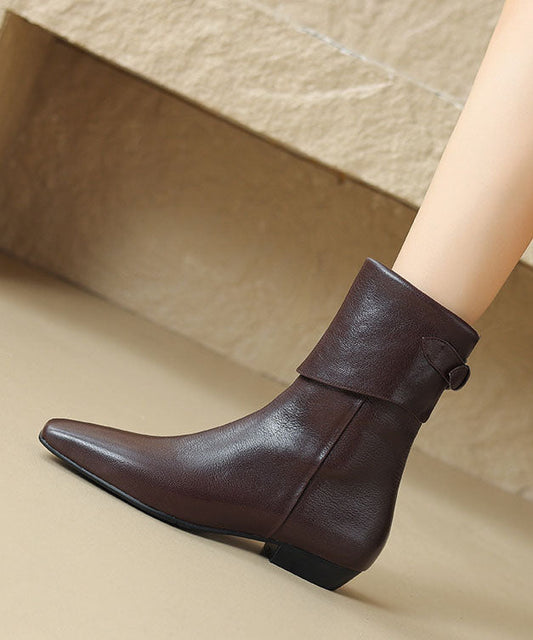 Chocolate Boots Sheepskin Chic Ankle Boots