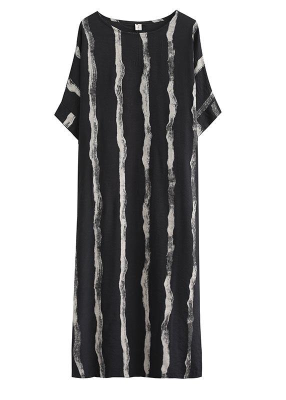 Classy Black Loose Pockets Summer Party Dress Half Sleeve - SooLinen