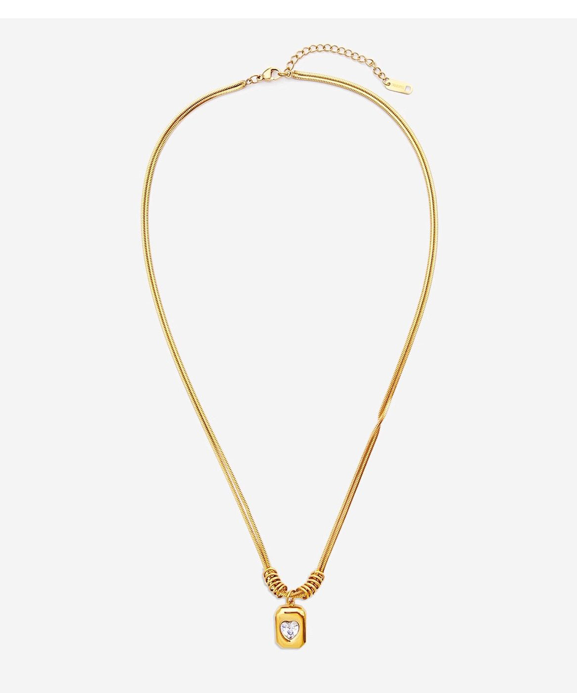 Classy Golden High Quality Zircon Tungsten Steel Lariat Necklace