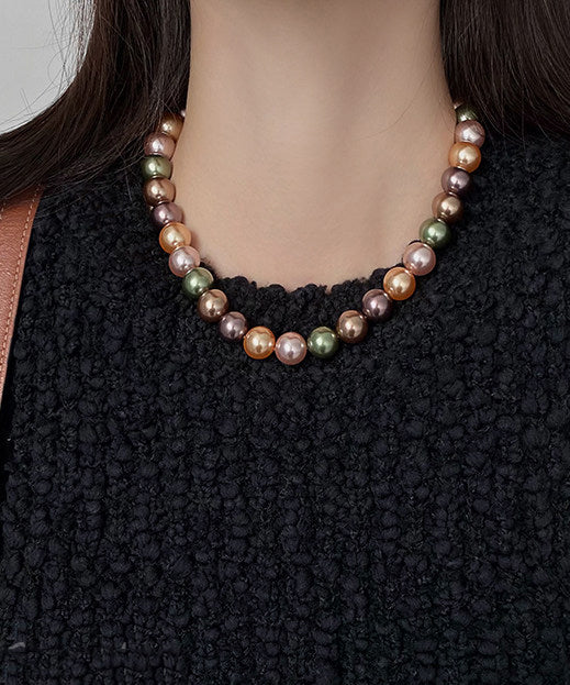 Classy Multicolour Pearl High Quality Collar Necklace