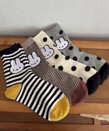 Cute Japanese Style Cartoon Pattern Mid Calf Socks