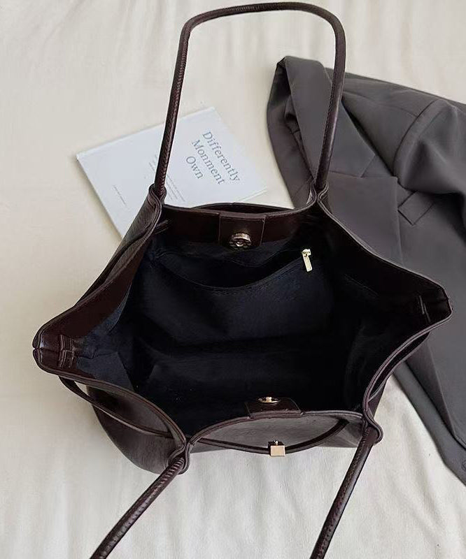 Elegant Solid Durable Large Capacity Faux Leather Shoulder Bags