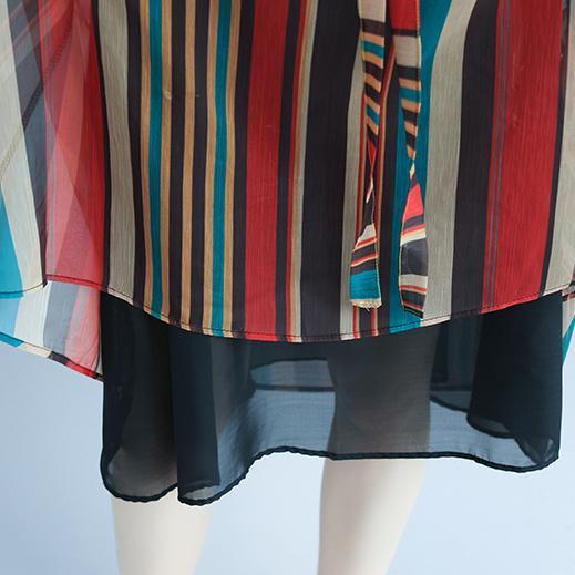 Elegant striped maxi dresses Spaghetti Strap floor dress holiday dress