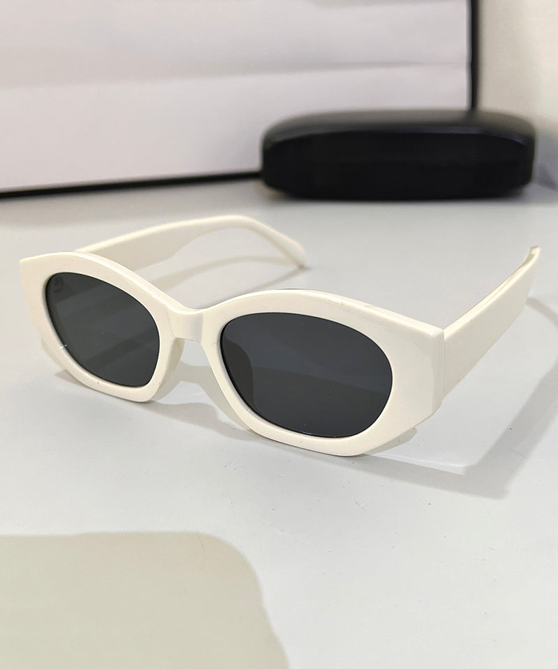 European And American Black Irregular Polygonal Punk Sunglasses