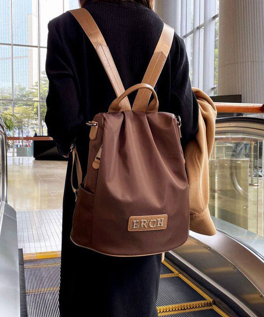 Fashion Black Large Capacity Nylon Backpack Bag