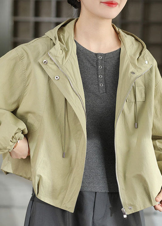 Fashion Navy Drawstring Zippered Hoodie Coat Fall
