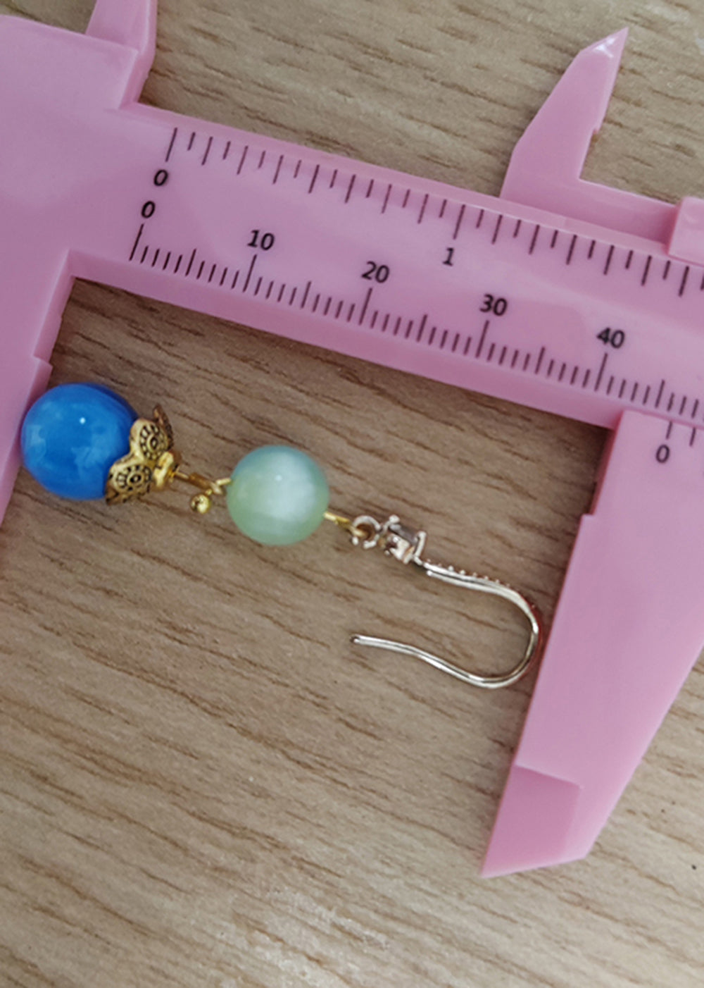 Fashion Peacock Blue Opal Zircon Drop Earrings