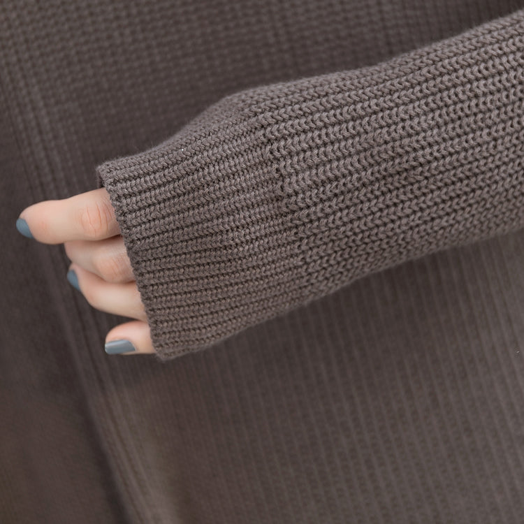 Fashion chocolate Sweater weather Vintage Fuzzy high neck knitwear