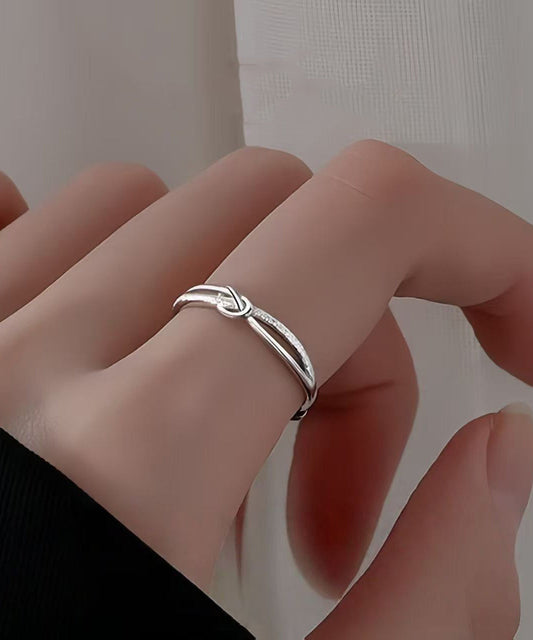 Fine Silk Sterling Silver Fortune Adjustable Rings