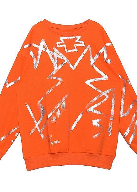 French black cotton tunics for women prints daily o neck blouses - SooLinen