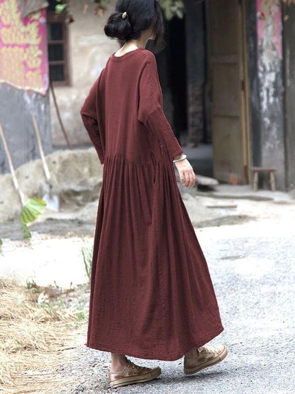 French v neck Cinched cotton linen dress Tutorials gray Dress - SooLinen