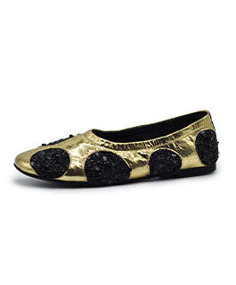 Golden Flat Shoes For Women Sequins Flat Feet Shoes