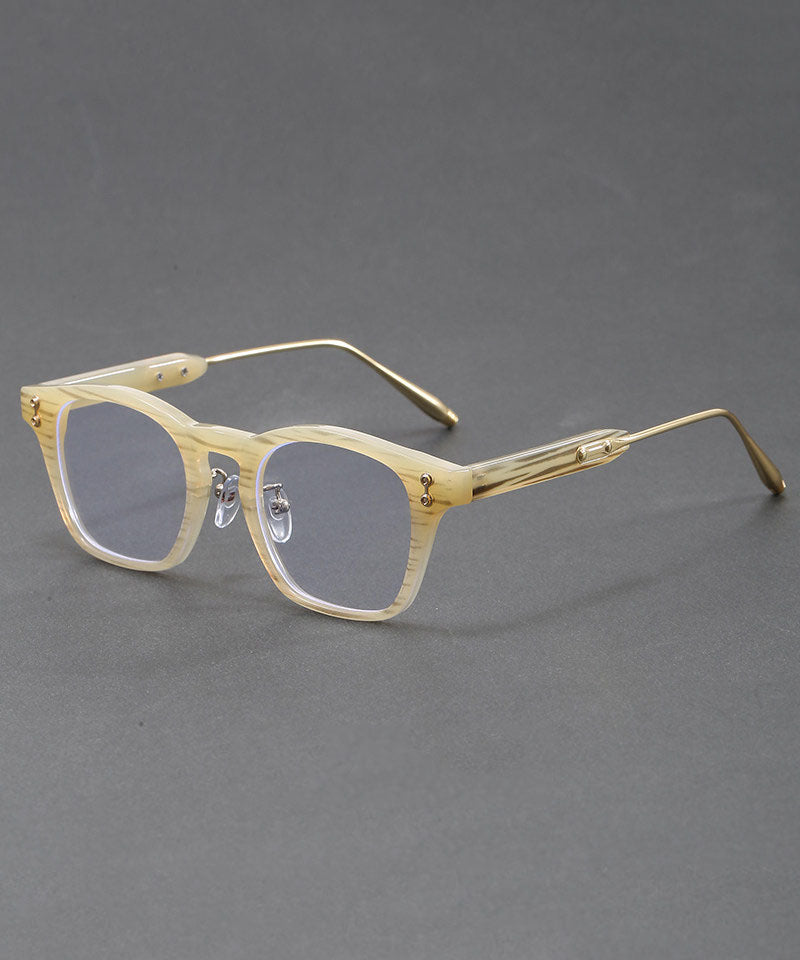 Gradient Color Blue Metal Patchwor Blue Light Blocking Unisex Reading Glasses