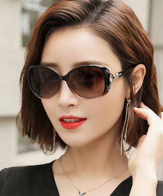 Gradient Color Purple Alloy Resin Sunglasses