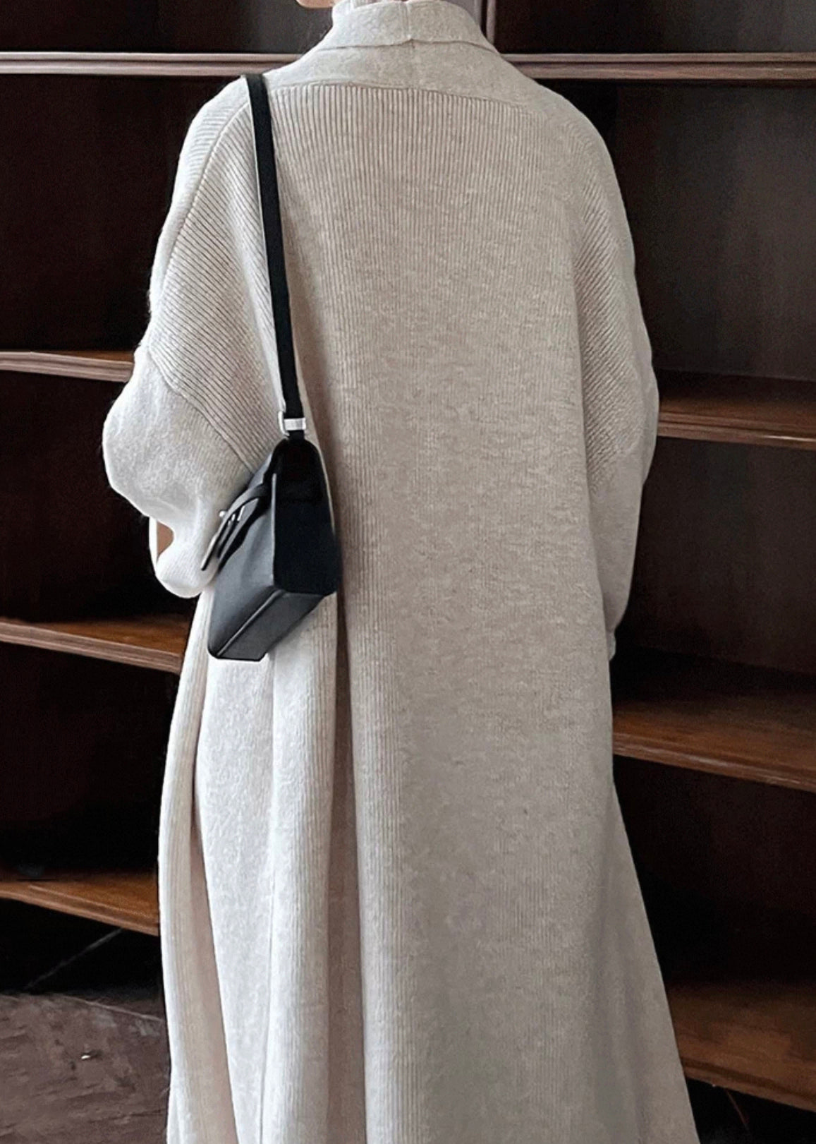 Grey Solid Cozy Knit Two Piece Set Turtleneck