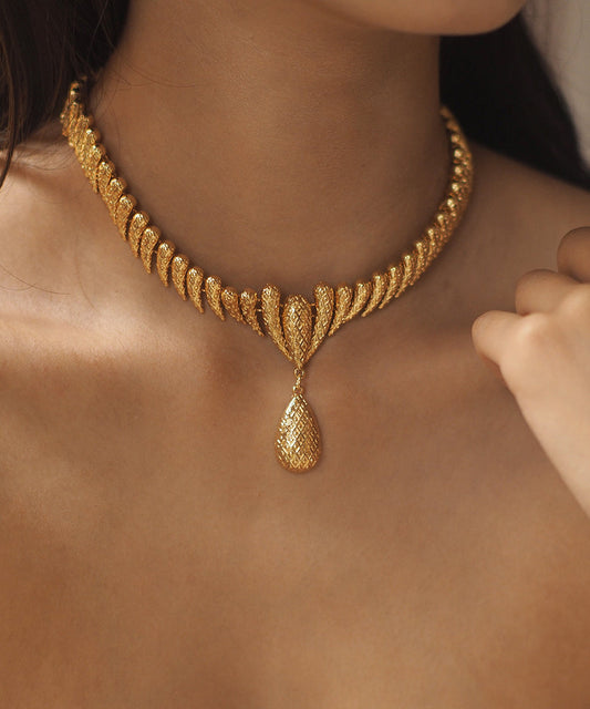 Handmade Golden High Quality Copper Choker