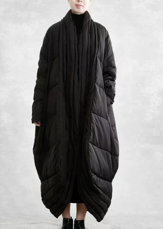 Italian Black Oversized Duck Down Down Jacket Winter