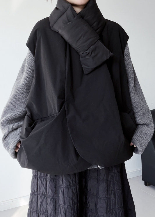 Italian Black Oversized Pockets Duck Down Canada Goose Vests Winter