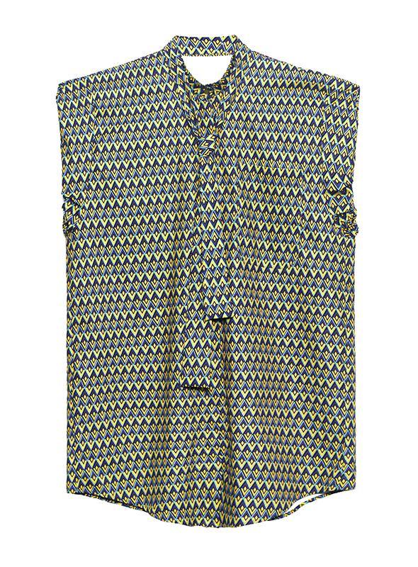 Italian Print Pockets Cotton Button Summer Ankle Dress - SooLinen