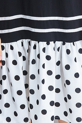 Italian black Cotton quilting dresses 2025 Shirts patchwork o neck loose Summer Dress