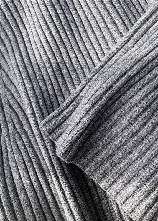 Knitted big hem Sweater Wardrobes Classy sleeveless daily knit dress - SooLinen