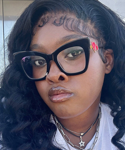 Ladies' Fashion Red Heart Square Flat Mirror