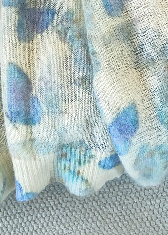 Loose Gradient Color Butterfly Cozy Knit Sweaters Fall