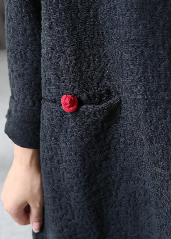 Loose cotton Wardrobes Vintage A-line Long Sleeve Cotton Loose Retro Dress