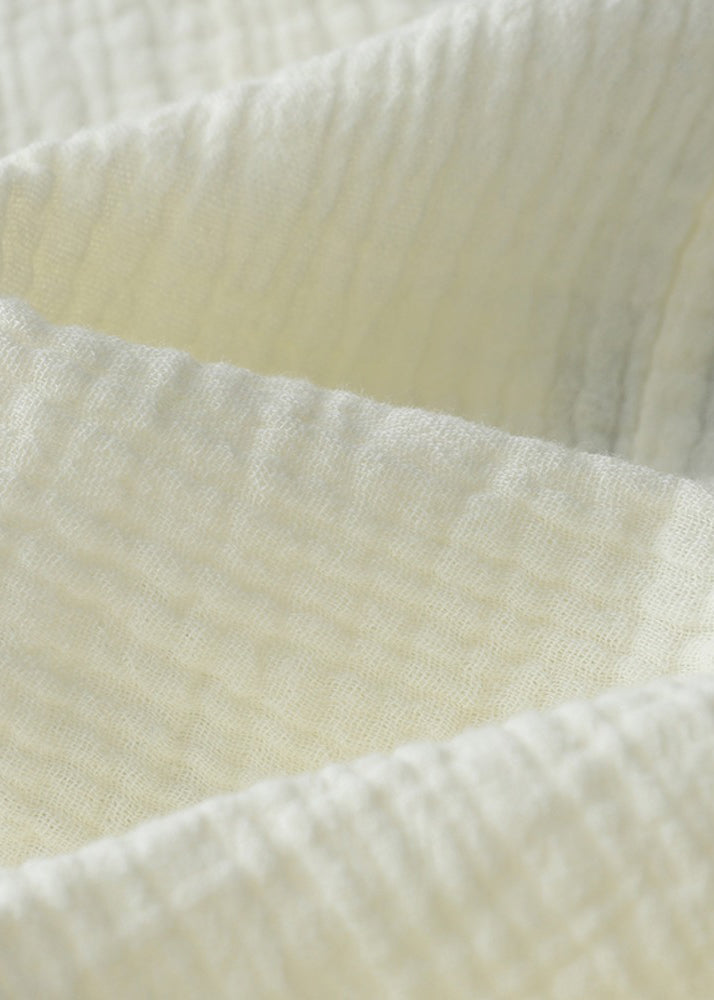 Modern Milk White Oversized Cotton Cardigan Spring