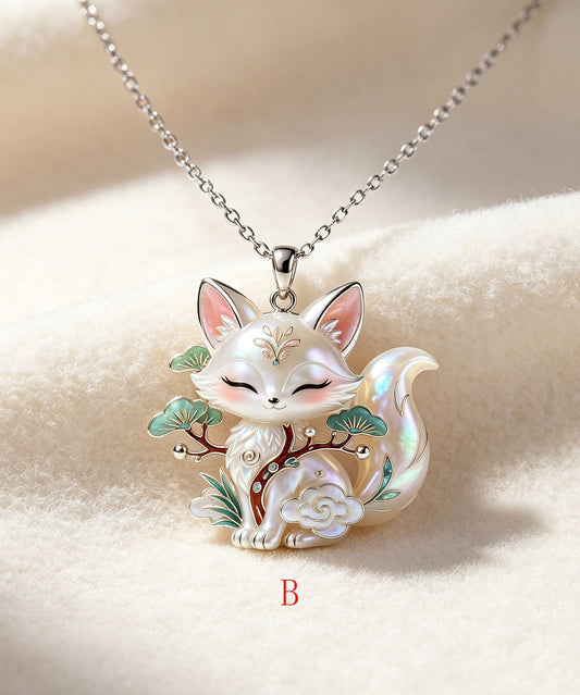 New Chinese Style Exquisite Fox Auspicious Pendant Necklace